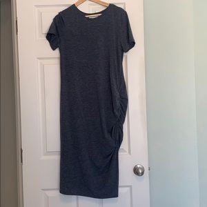 Treasure and bond blue ruched dress